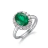 Emerald Halo Ring Emerald Halo Ring