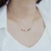 Rainbow Bubble Zirconia Necklace Rainbow Zirconia Necklace