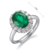 Emerald Halo Ring Emerald Halo Ring