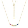 Rainbow Bubble Zirconia Necklace Rainbow Zirconia Necklace