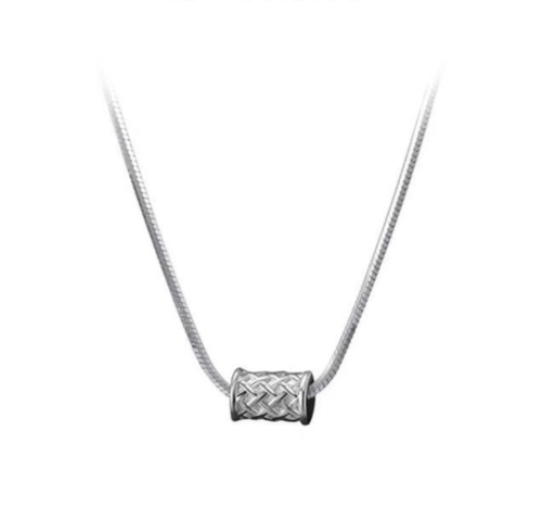 S925 Silver Woven Barrel Necklace S925 Silver Woven Barrel Necklace