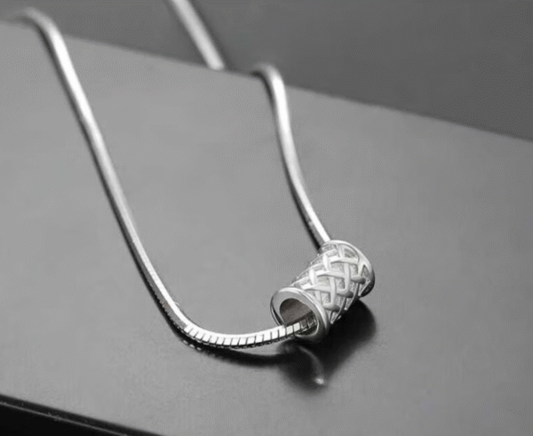 S925 Silver Woven Barrel Necklace Woven Barrel Necklace