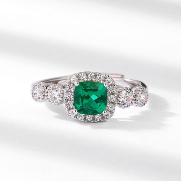 Emerald Halo Elegance Ring Emerald Halo Elegance Ring