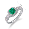 Emerald Halo Elegance Ring Emerald Halo Elegance Ring