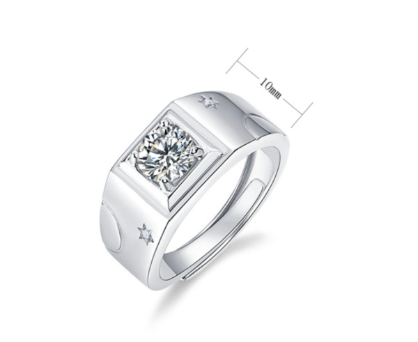 Lunar Star Men's Moissanite Ring Lunar Star Moissanite Ring