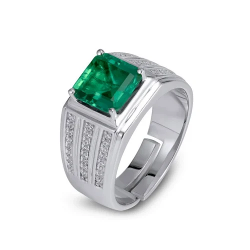 Regal Emerald Crown Ring for Men Regal Emerald Crown Ring for Men