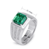 Regal Emerald Crown Ring for Men Regal Emerald Crown Ring