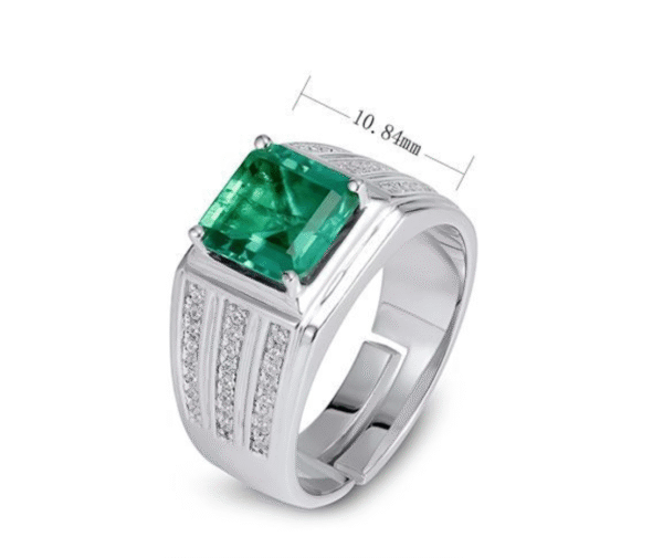 Regal Emerald Crown Ring for Men Regal Emerald Crown Ring