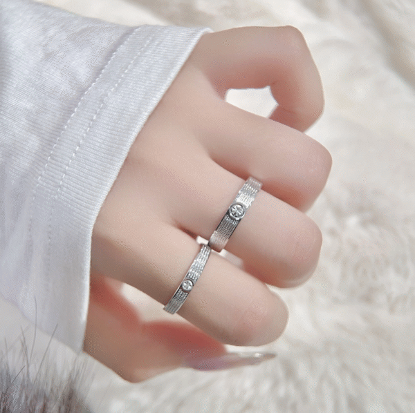 Starry Sky S925 Silver Couple's Rings 💫Starry Sky Couple Rings