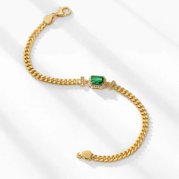 Emerald Ice-Cut Diamond Bracelet Emerald Ice-Cut Diamond Bracelet