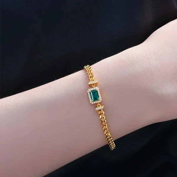 Emerald Ice-Cut Diamond Bracelet Emerald Ice-Cut Diamond Bracelet