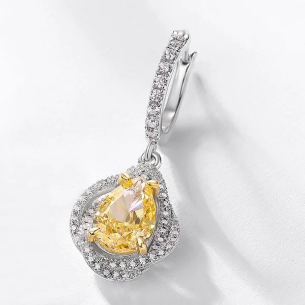 Goose Yellow Ice Flower Drop Earrings Goose Yellow Ice Flower Drop Earrings
