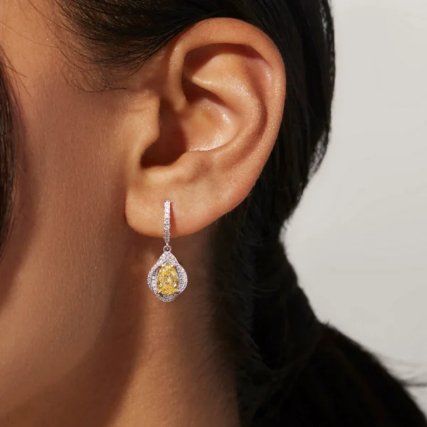 Goose Yellow Ice Flower Drop Earrings Goose Yellow Ice Flower Drop Earrings