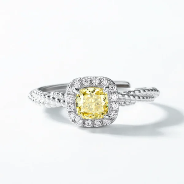 Goose Yellow Halo Diamond Ring Goose Yellow Halo Diamond Ring