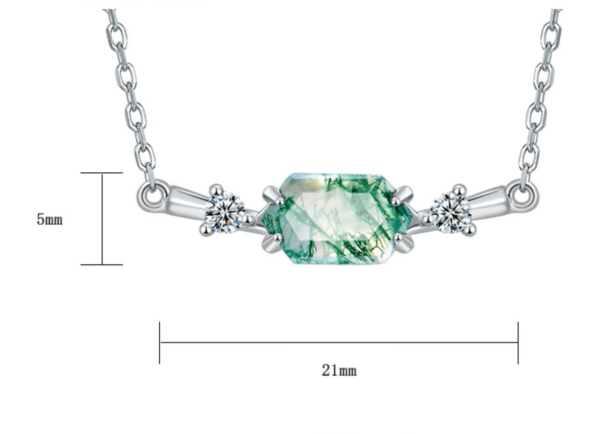 Emerald Mist Agate Necklace Verdant Mist Necklace