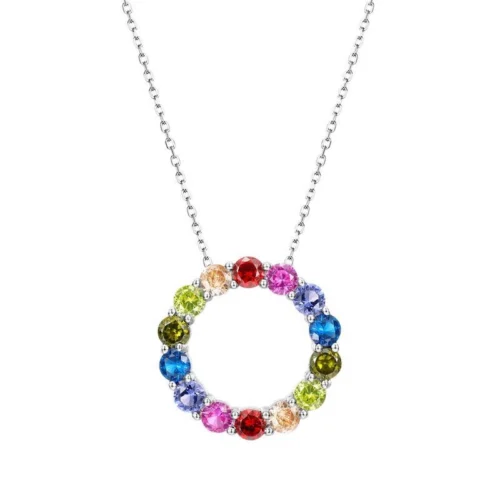 Radiant Circle Rainbow Necklace Radiant Circle Rainbow Necklace