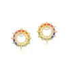 Radiant Rainbow Circle Stud Earrings Radiant Rainbow Circle Stud Earrings