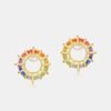 Radiant Rainbow Circle Stud Earrings Radiant Rainbow Circle Stud Earrings