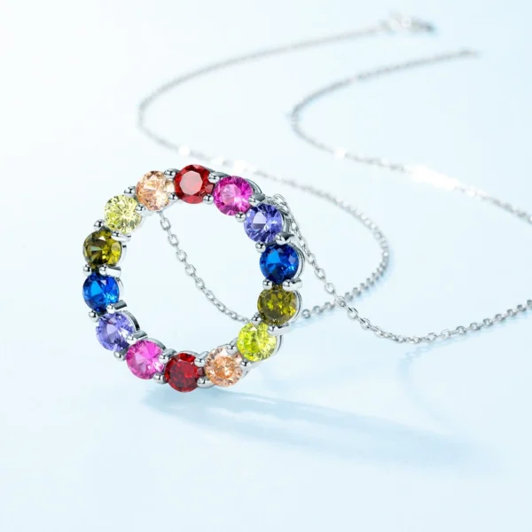 Radiant Circle Rainbow Necklace Radiant Circle Rainbow Necklace
