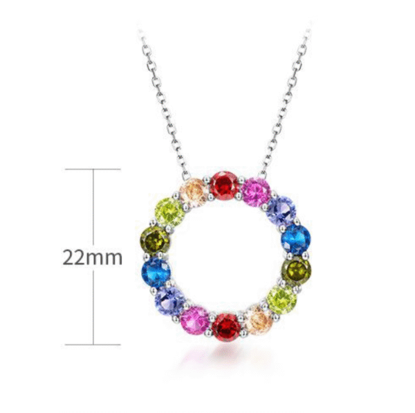 Radiant Circle Rainbow Necklace Radiant Circle Rainbow Necklace